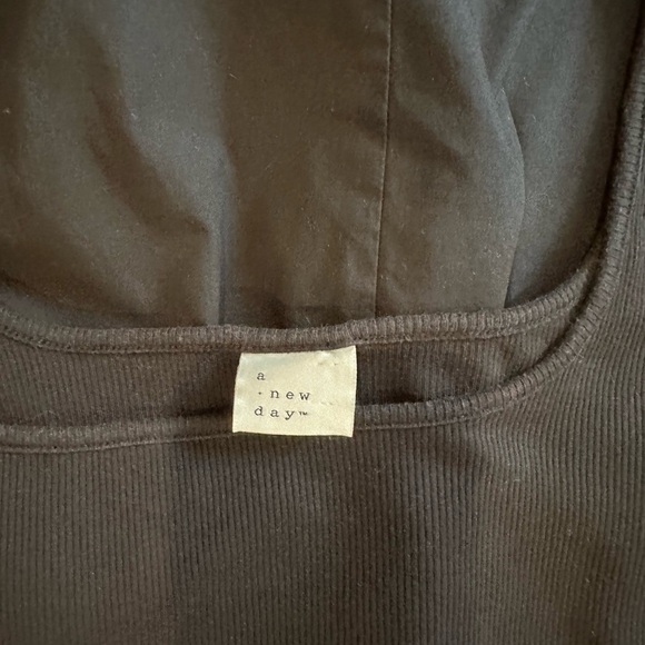 A New Day Black Sleeveless Square Neck Midi Sundress - Picture 4 of 7